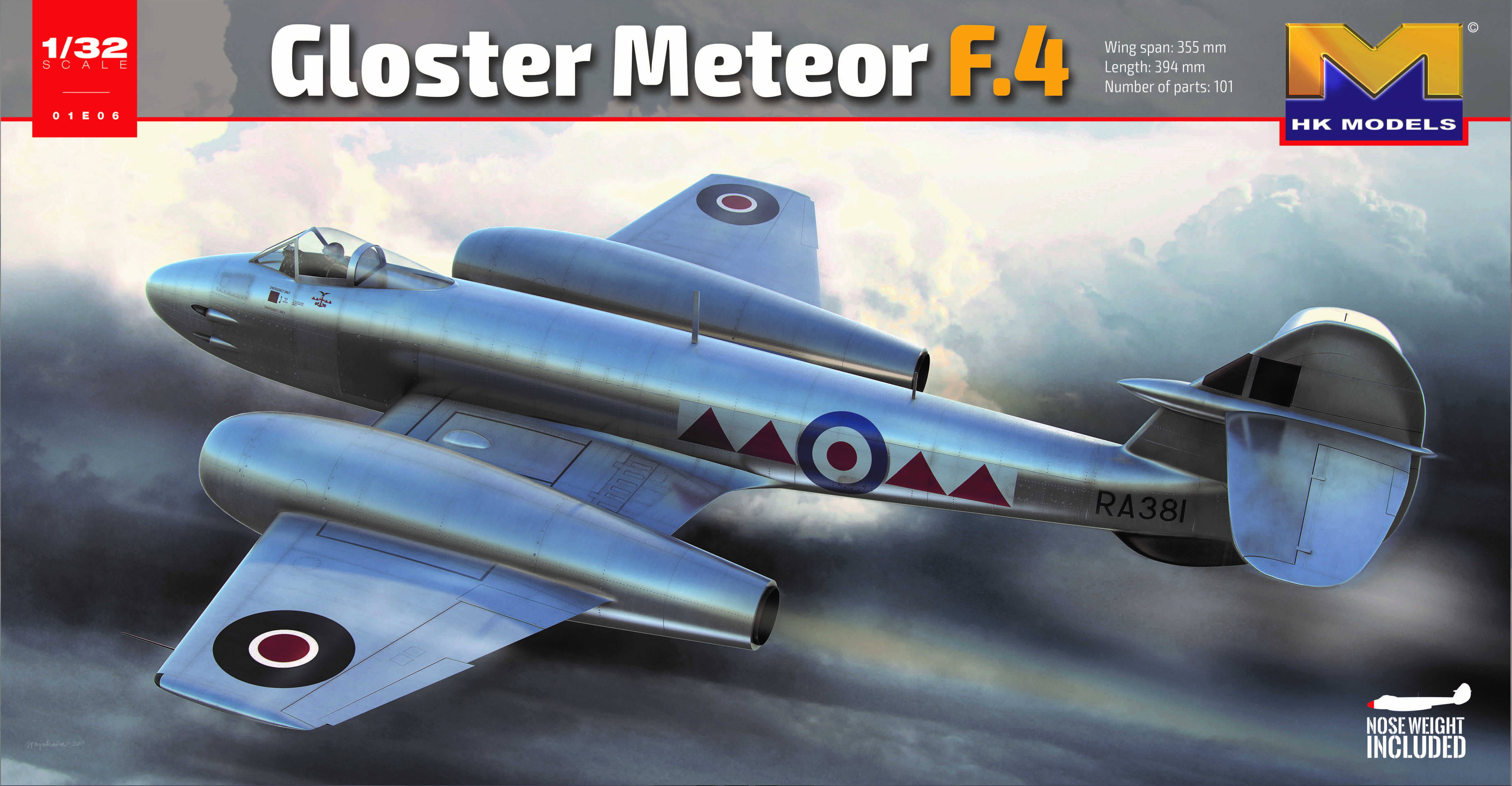 Hong Kong Models HKM01E06 Gloster Meteor F4 1/32 